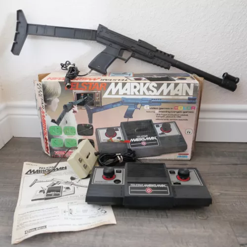 Vtg 1970's COLECO Telstar MARKSMAN w/ Light Pistol Video Game Console Package !!