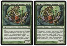 Sakiko, Mother of Summer x2 2x 2005 Betrayers of Kamigawa Green Rare MTG NM AZ1