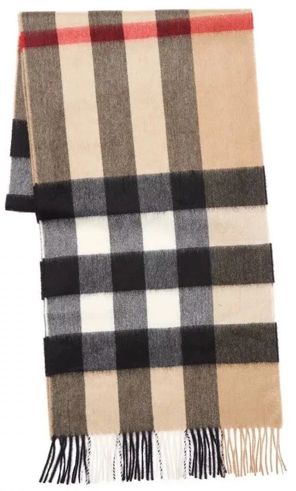 Burberry Red Nova Check Cashmere Classic Scarf 9bur1224 – Bagriculture