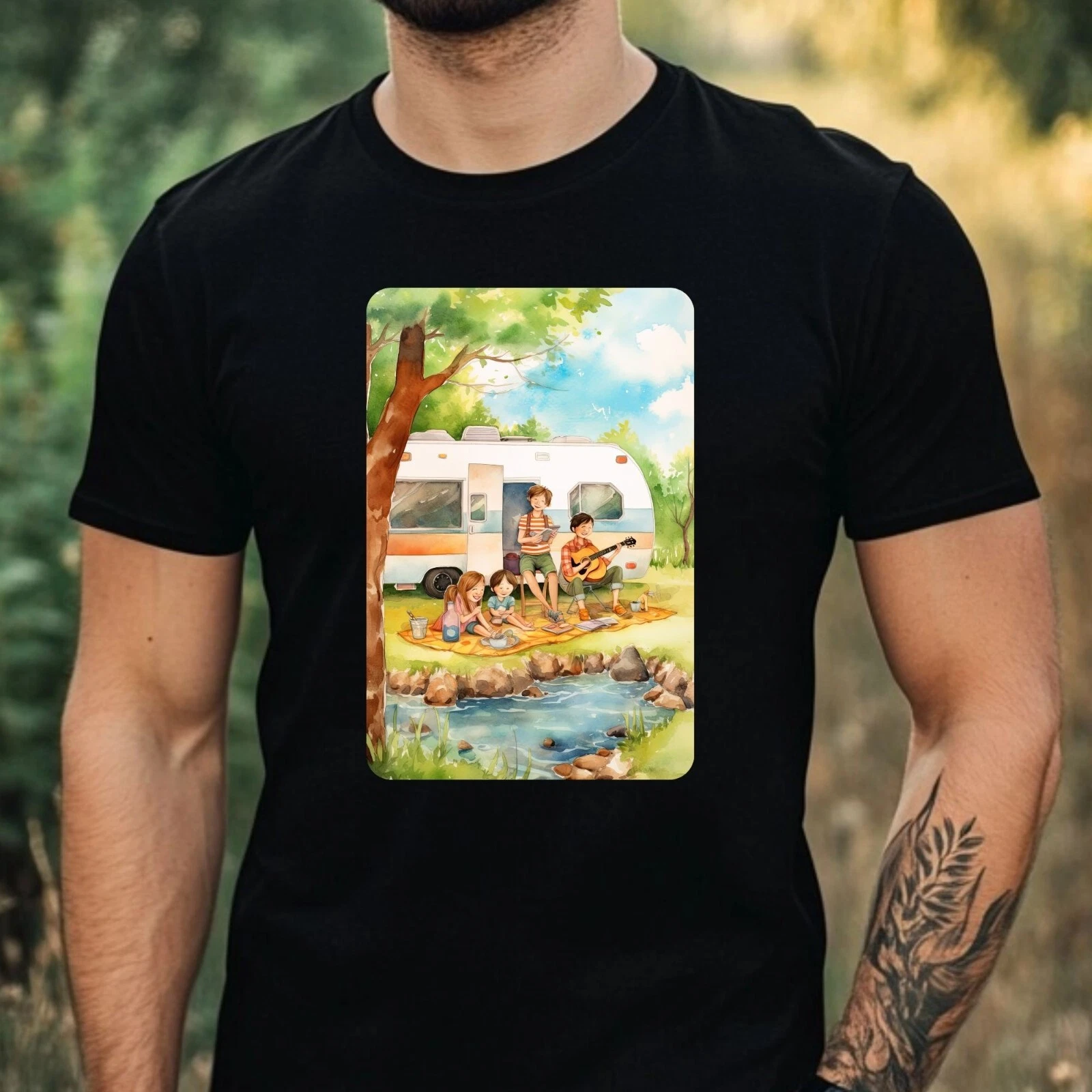Mens Camping Theme Cotton T-Shirt Size XS to 5XL
Opens in a new window or tab