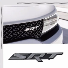 1 OEM Grille SRT Clip on Black Chrome Front Emblem Badge for Honeycomb ABS