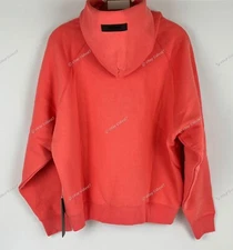 FEAR OF GOD ESSENTIALS HOODIE "CORAL" Size X-Small AUTHENTIC