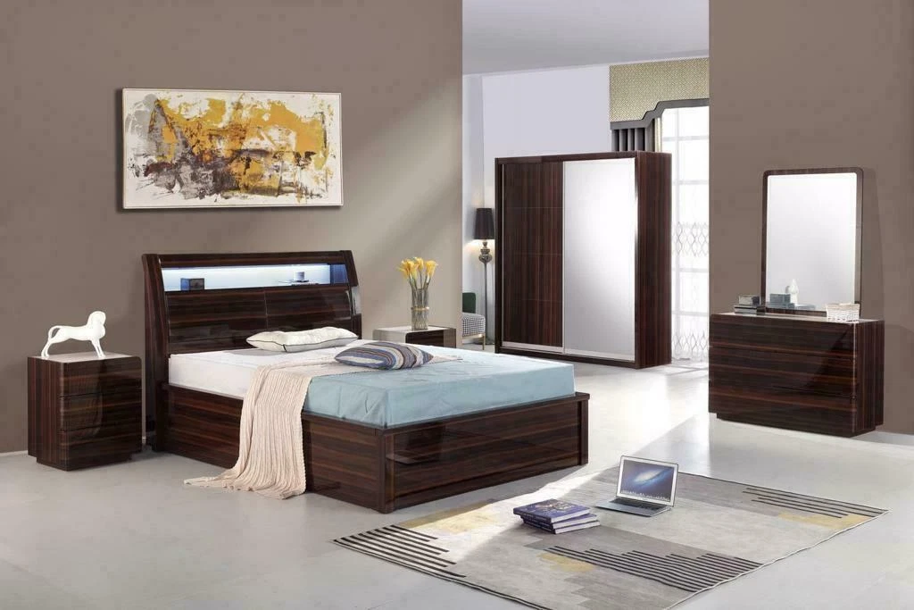 Walnut bed 2024 frame with storage