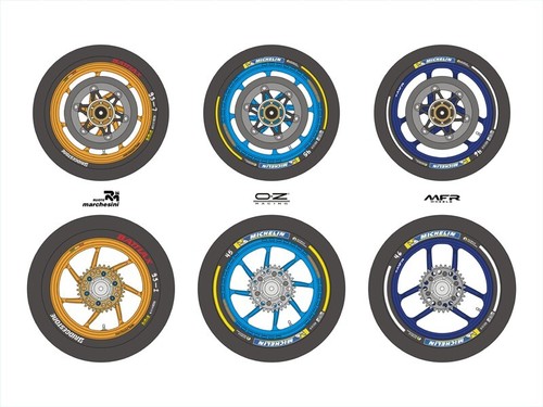 DECALS 1/12 MOTOS GP MARQUAGES POUR PNEUS ET ROUES - BS12-013 - Picture 2 of 4