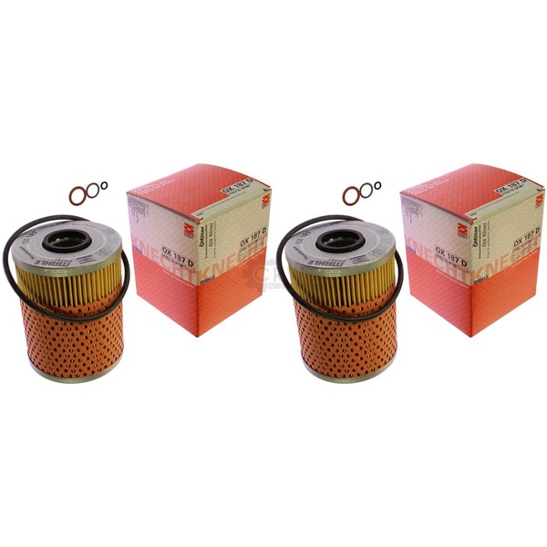 2X Mahle / Knecht OX 187D ÖLfilter Oelfilter Oil Filter-image