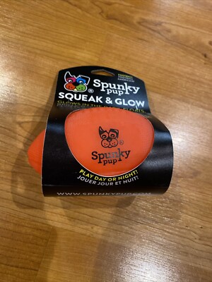 Spunky Pup Fetch & Glow Durable Float Football 5'' Catch Glows