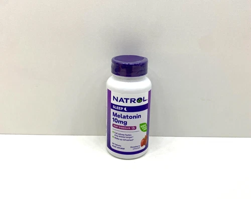 NEW Natrol Sleep Melatonin 10 MG Fast Dissolve Strawberry Tablets SEALED 10/26