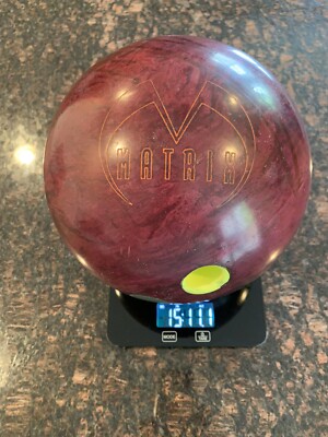 Ebonite Matrix TPS II bowling ball 16 lbs Burgundy Black swirl 15 lbs 11 oz
