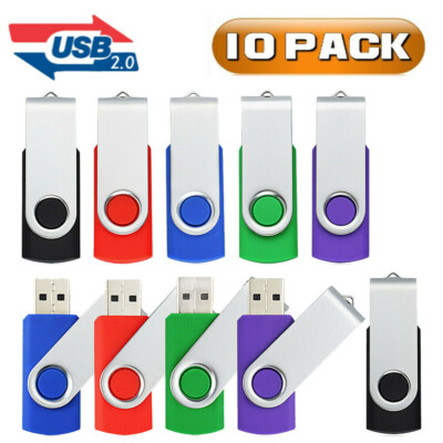1/2/16/32/64GB USB Memory Stick Flash Thumb Pen Drive 5/10 Pack Bulk Wholesale