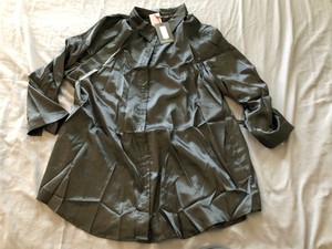 pretty little thing satin shirt dress