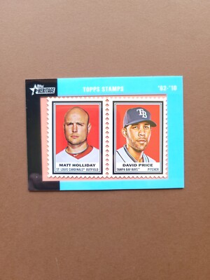 2011 Topps Heritage Encased Stamps David Price Matt Holliday