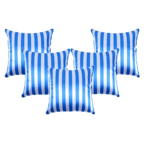 Cushion Cover Home Decorative Pillow Covers Soft Satin Striped Throw Pillows 5Pc - Picture 12 of 135