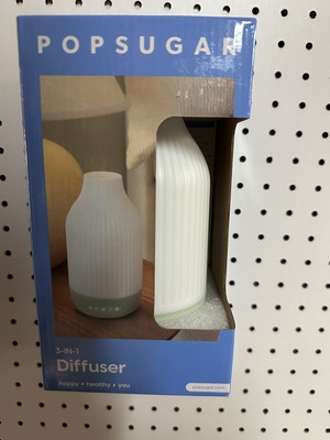 POPSUGAR 3-in-1 Oil Diffuser, Adjustable Misting, Natural Sounds, Ambient Light