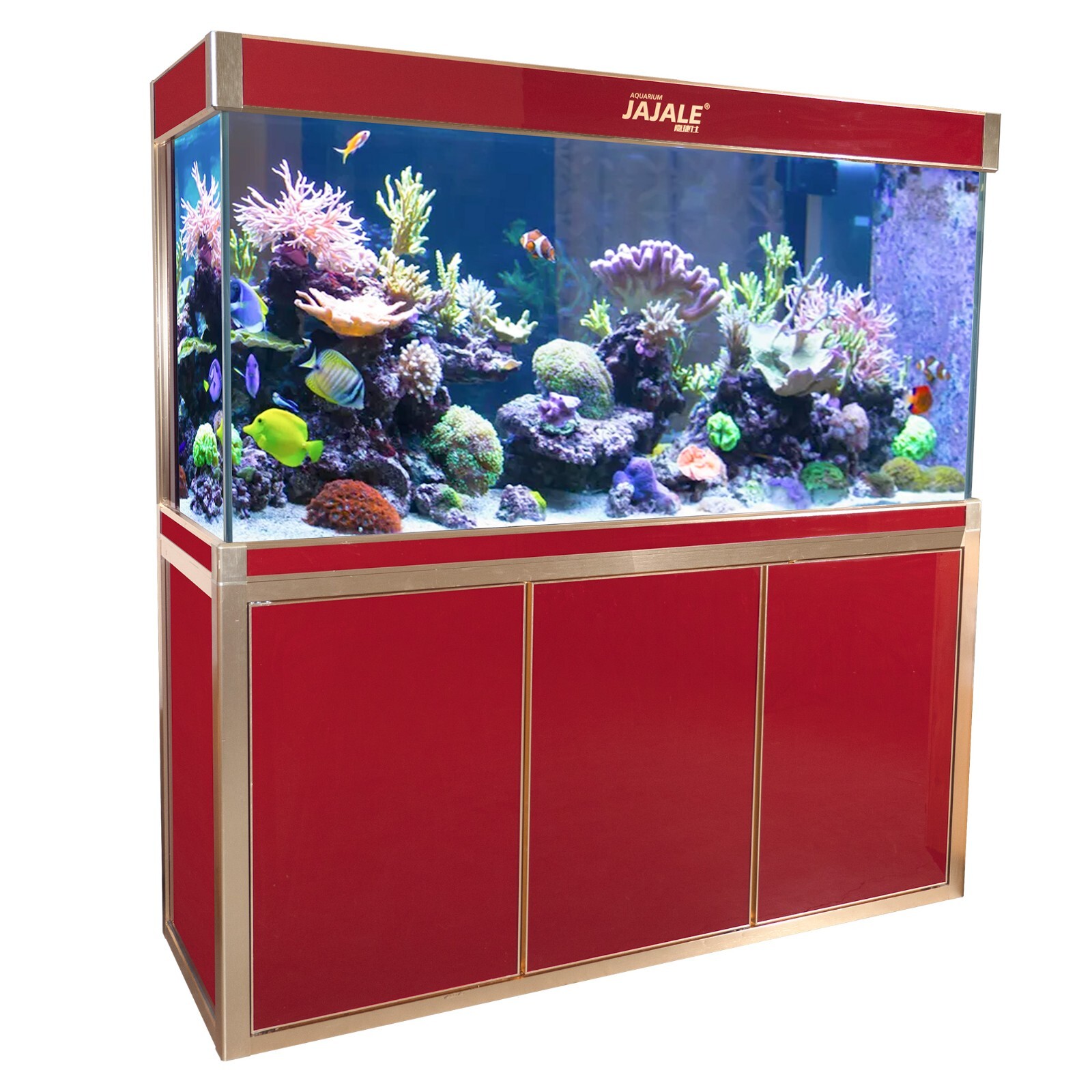 Aquarium 135 Gallon Tempered Glass with LED Light Complete Fish Tank