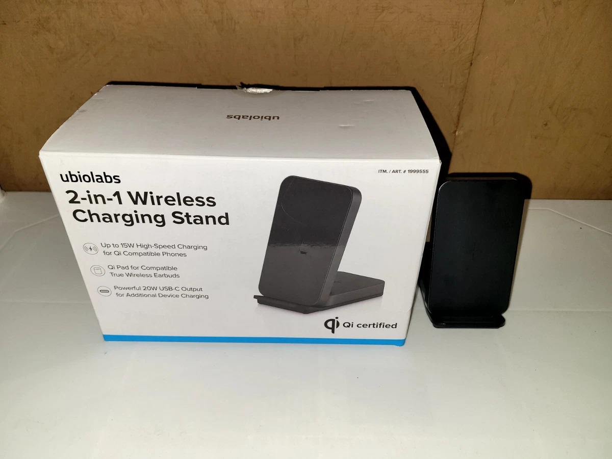 Ubio Labs 2 in 1 Wireless Charging Stand with Added 20W USB C