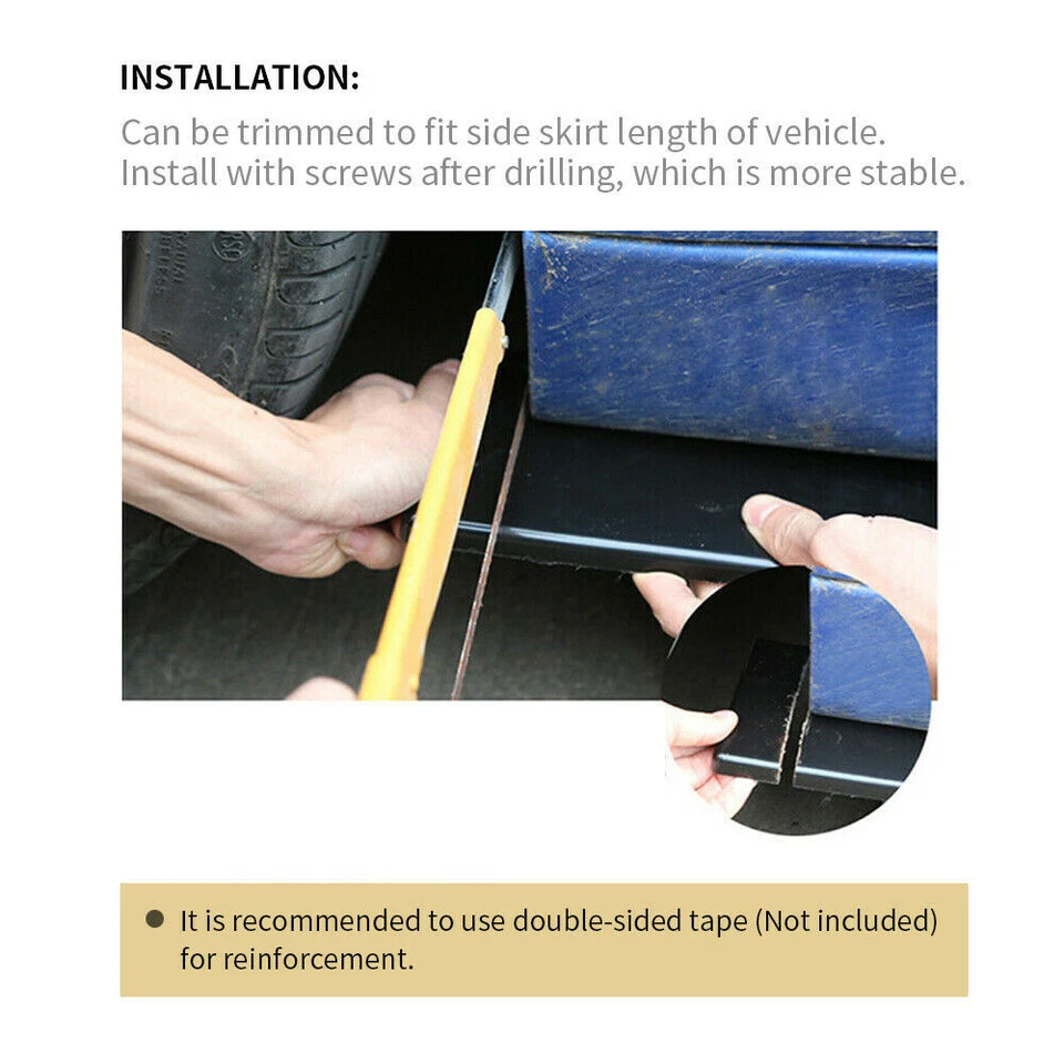 Side Skirt Rocker Panel Extension Gloss Black For Cadillac CTS ATS CT5 CT4 XT6 Foto 2 de 4