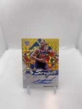 Derrick Coleman 2021-22 Panini Mosaic Scripts Gold Prizm Auto #SC-DCM Nets