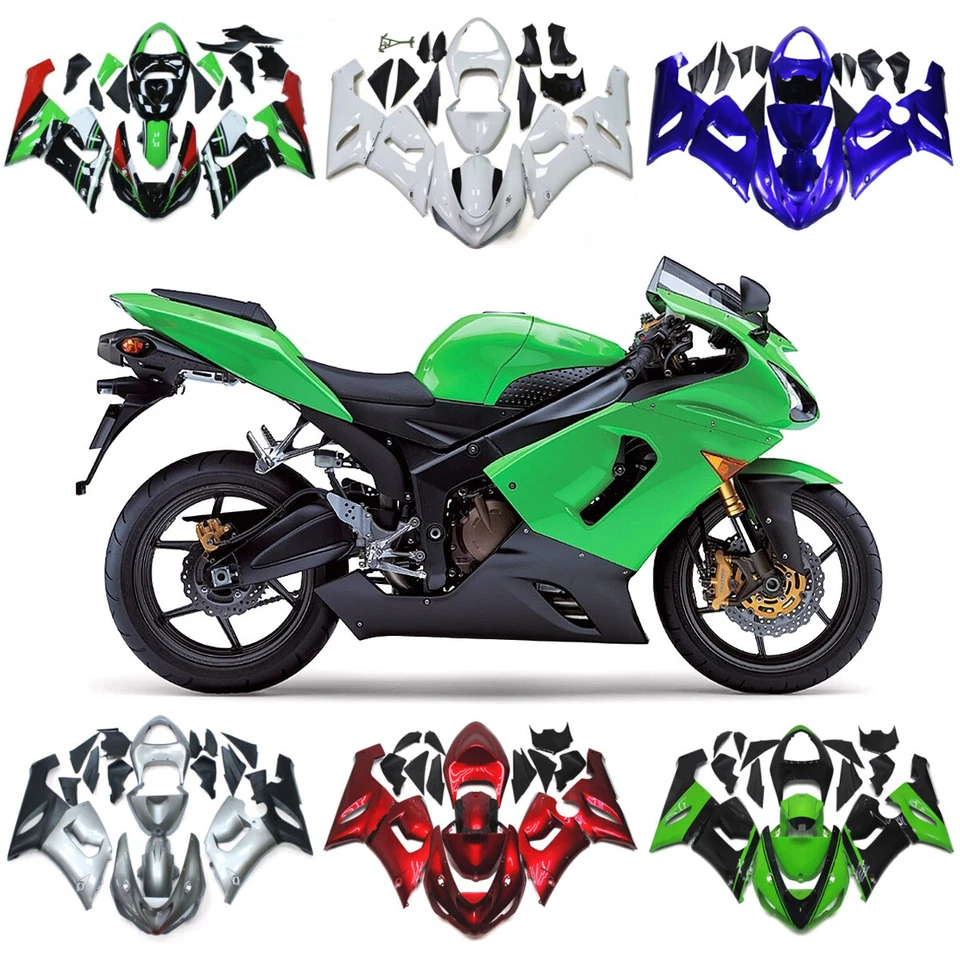 Kit de carenados de inyección para carrocería de plástico Kawasaki Ninja ZX6R 636 2005 2006 Foto 2 de 4