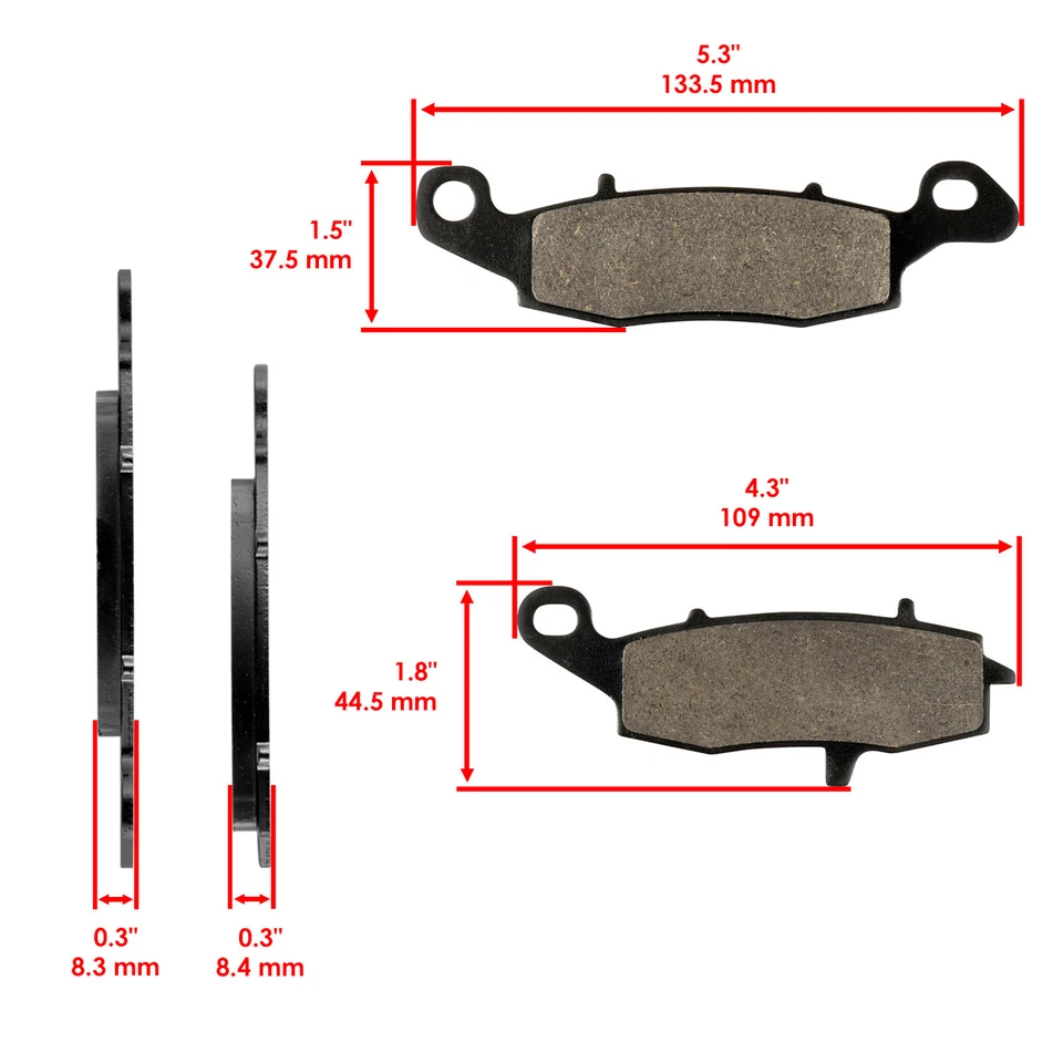 Brake Pads for Suzuki GSX600 GSX600F Katana 1998-2006 Front Rear Motorcycle Pads - Image 2 of 4