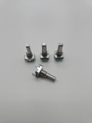 4x Alps Encoder Ohne Taster 6mm Metallachse stehend 11mm 30 Rastungen (Kl14-3)