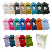 Accappatoio Bassetti in spugna con cappuccio uomo donna taglia XS S M L XL XXL