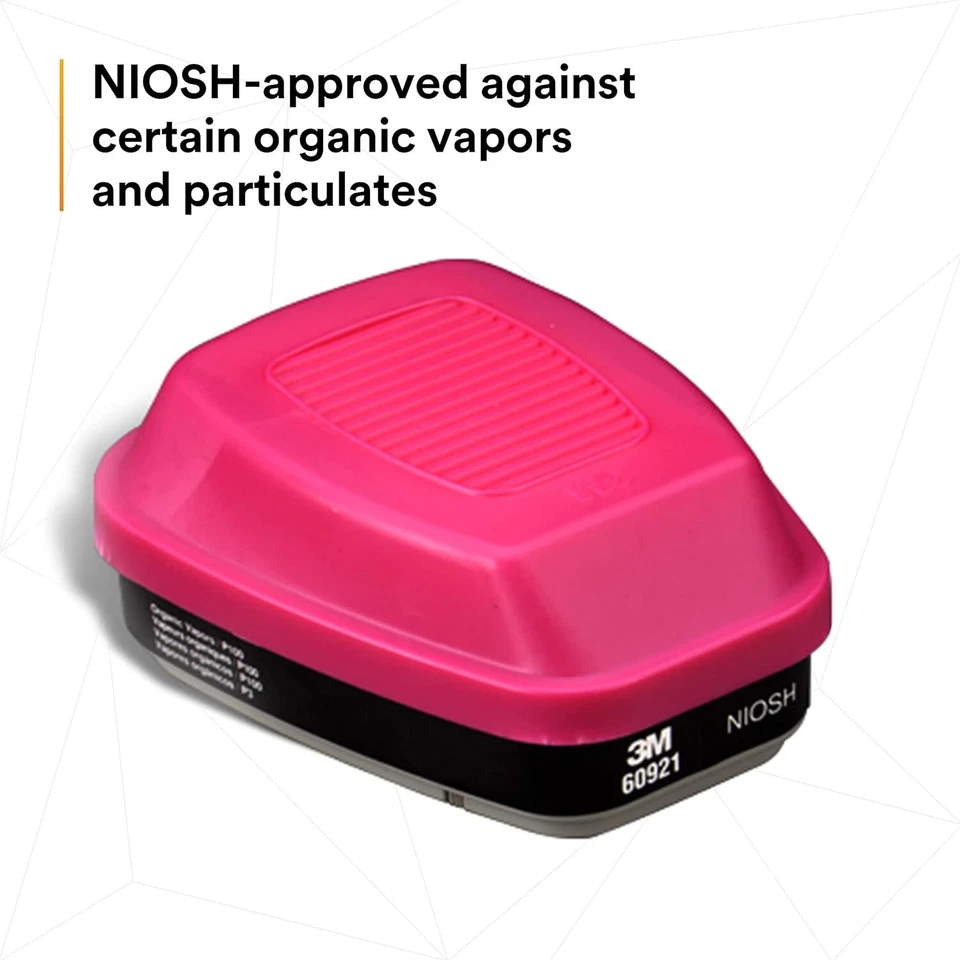 3M Organic Vapor Cartridge/Filter 60921, P100 - 1 Pair - Image 3 of 4