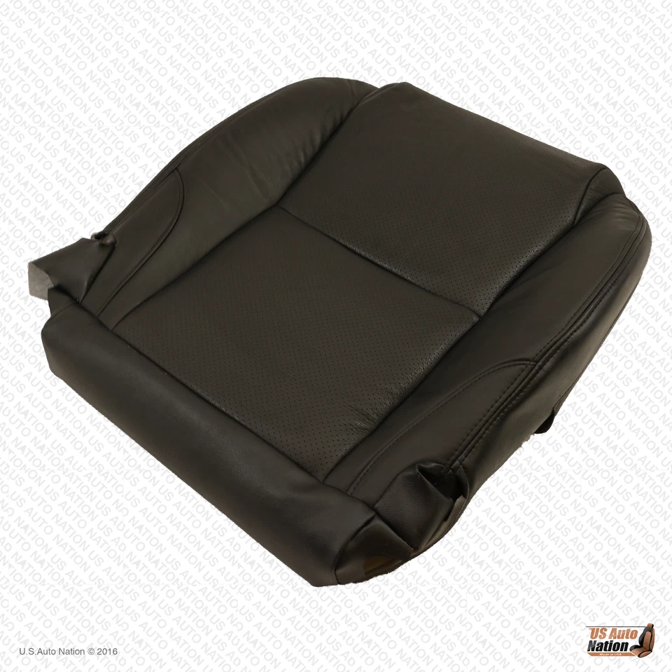 FUNDA DE ASIENTO DE CUERO PERFORADO INFERIOR DEL CONDUCTOR NEGRA PARA 2006 07 08 2009 LEXUS IS350 Foto 3 de 4