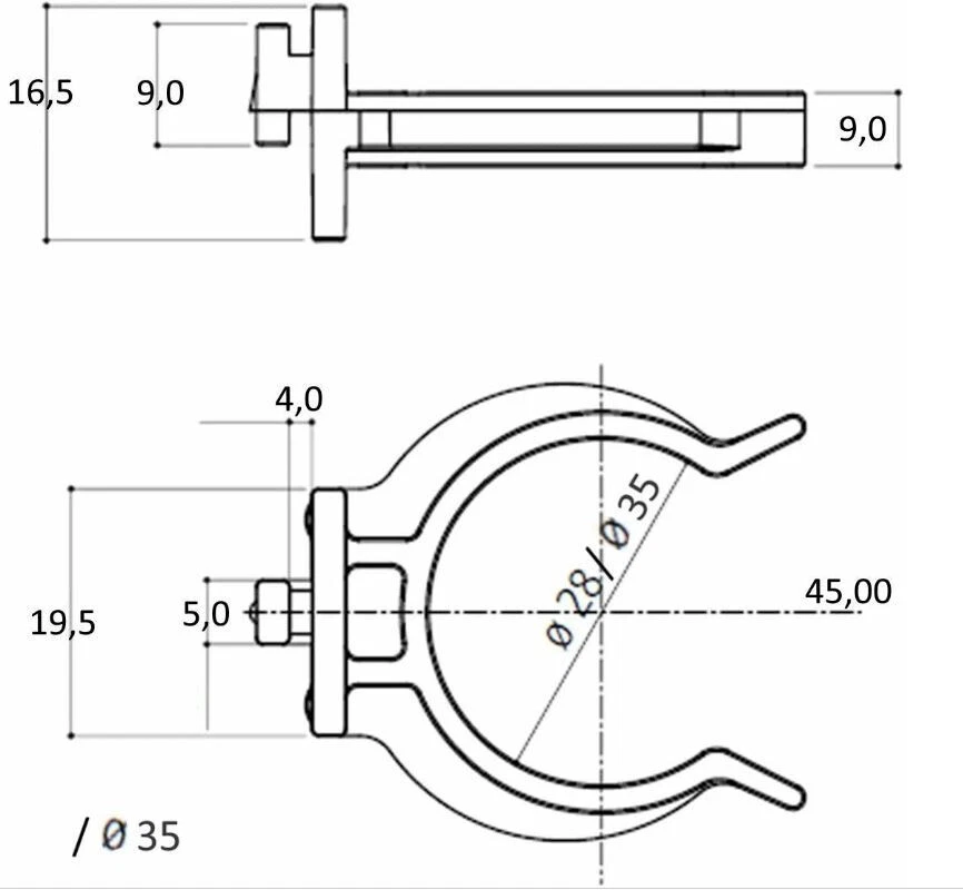 KIT 6 GANCI GANCIO A MOLLE PER ZOCCOLO BATTISCOPA CUCINA - Immagine 2 di 4