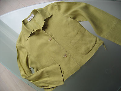 Jacke von Laurel by ESCADA , Gr. 36, Gr. S, Leinen, grün 