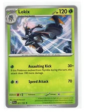 Pokemon Paldea Evolved NON Holo Rare Lokix - 021/193 - DECK EXCLUSIVE