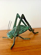 CRICKET Good Luck GARDEN ART Solid CAST BRONZE Large HOUSE WARMING