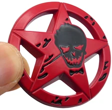 1.5" 3D Metal Star Skull Sticker Decal Emblem Car Auto Styling Fender Badge