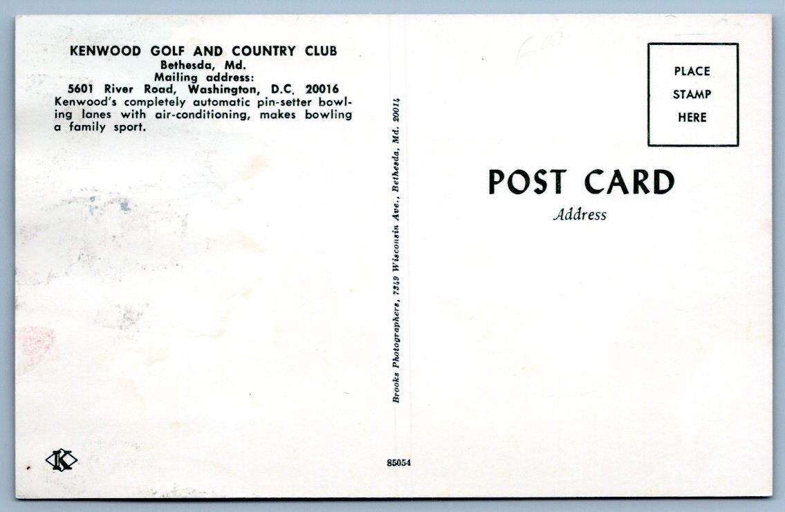 1960's-70's BOWLING ALLEY BETHESDA MD KENWOOD GOLF COUNTRY CLUB