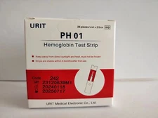 URIT 50pcs Hemoglobin Test strips 50pcs lancet Hemoglobin Home Test wnh