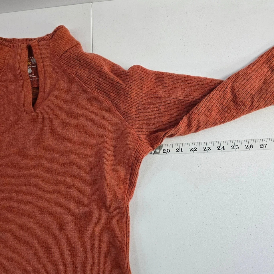 Mountain Hardwear Pullover Sweater Women's Small Orange Wool Blend Knit - Image 3 of 4