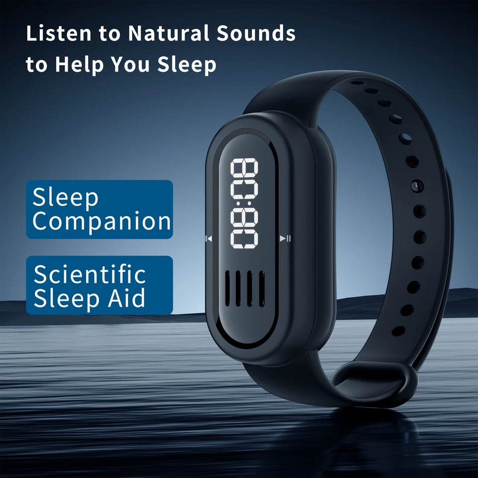 Black )Smart Bracelet With Speaker MP3 Player LED Digital Display - Image 4 of 4