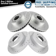 Drilled Brake Rotor Set Fits 98-02 Ford Crown Victoria Town Car Grand Marquis