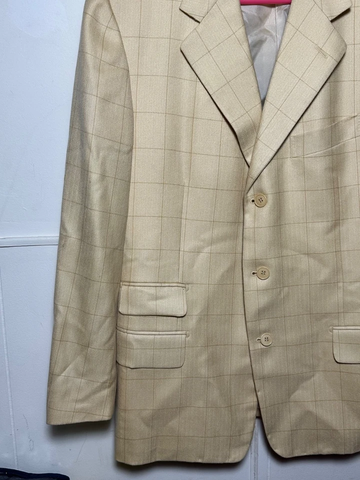 Chaqueta Blazer Vintage PAL ZILERI X Ing Loro Piana 3 Botones Cuadros Glen EU50 US40 Foto 2 de 4
