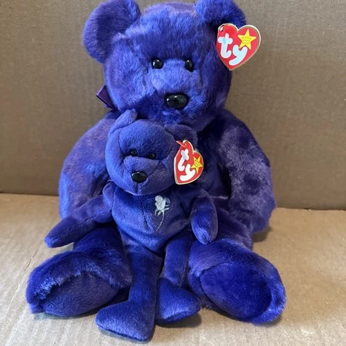 VTG Ty Beanie Baby/Buddy lot, PRINCESS Di Bear RARE & RETIRED, MINT w/MINT TAGS