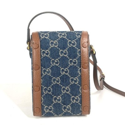 GUCCI 625615 GGDenim Horsebit 1955 mini bag Crossbody Pochette Bag
