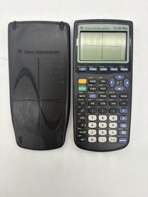 Texas Instruments T1-83 Plus Graphing Calculator & Cover - Tested and Working