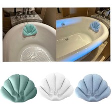 Inflatable Bath Pillow Head Support Cushion Shell Shaped for Kids