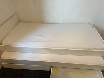 IKEA Bett mit 2 MALFORS Matratzen & LURÖY Lattenrost