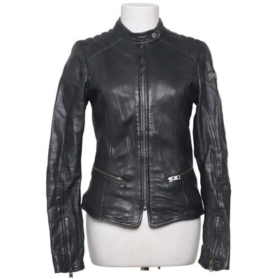 Tigha, Lederjacke, Damen, Größe: S, Schwarz, Baumwolle/Leder/Polyester #jI0