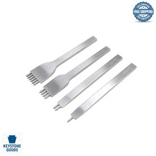 Leather Craft Hole Punch Set with 1-6 Prongs, 3mm Steel Punches for Crafting ...