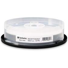 Verbatim BDXL 100GB 4x White Inkjet Hub Printable Disc, 10-Pack Spindle