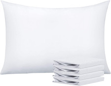 Queen Pillowcase Set - 4 Pack Brushed Microfiber 20X30 Pillowcases - Soft, Wrink