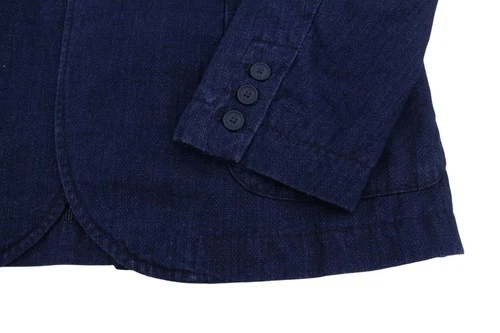 SCOTCH & SODA Men Blazer M Navy Blue Cotton Single Breasted Notched Lapels DDP image 7
