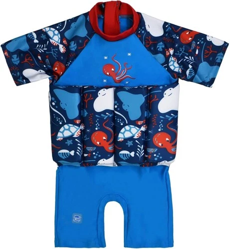 Splash About Kids Sleeved Floatsuit, Sea Life – Age 4-6 Years (22-30kg)