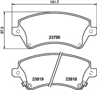 Hella Pagid Bremsbelagsatz Scheibenbremse 8DB 355 017-241 FüR Corolla Toyota VVT